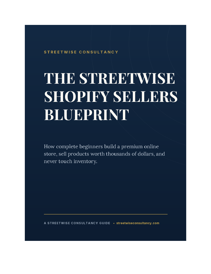 The Streetwise Shopify Sellers Blueprint book cover
